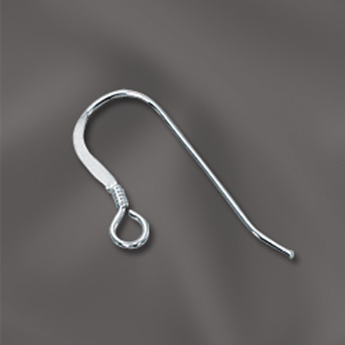 100pc-Sterling Silver Earring Hooks.Wholesale Earring Wires.Coil Ear Hooks SS114