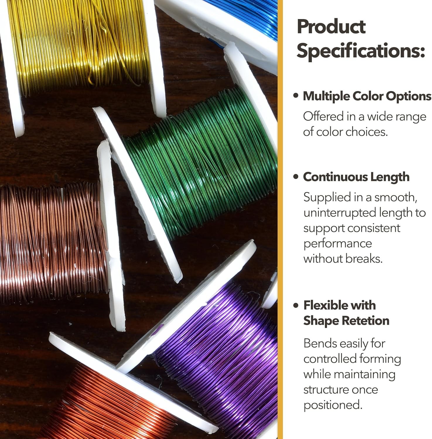18 Gauge Anodized Aluminum Craft Wire – Ideal for Jewelry & Sculpting – 450 FT