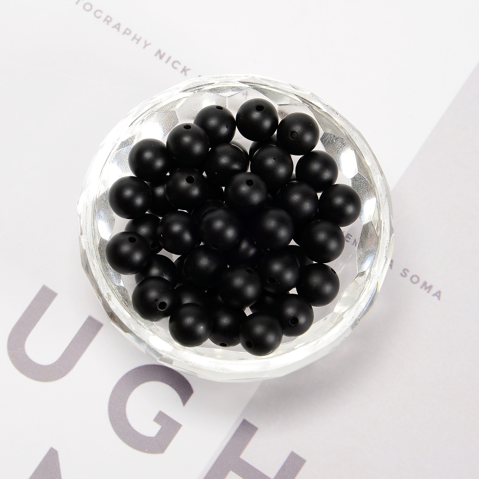 Black Onyx Matte Round Beads 4mm 6mm 8mm 10mm 12mm Approx 15.5″ Strand