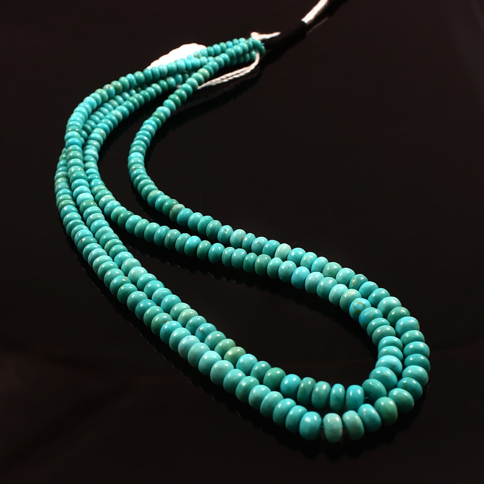 Natural Turquoise Smooth Rondelle Beads Handmade Jewelry Blue Stone NB200