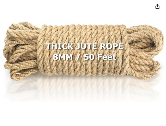 Jute rope Twine string Jute Twine String hemp Natural for Crafts 6mm 8mm 25mm 10
