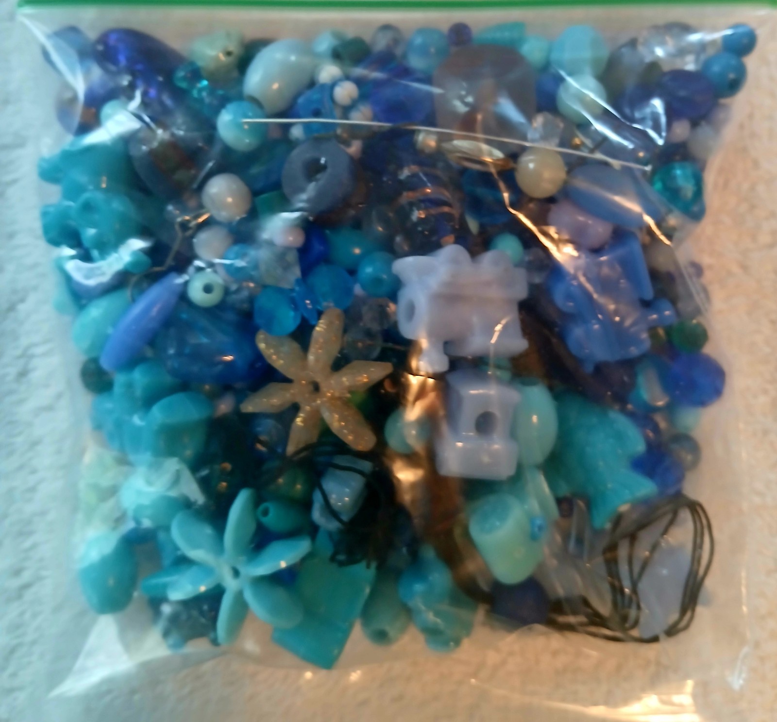 100’s Of Beads! One Lot Of 10 Zip Bags, ABOUT 8 POUNDS! A crafter’s paradise.