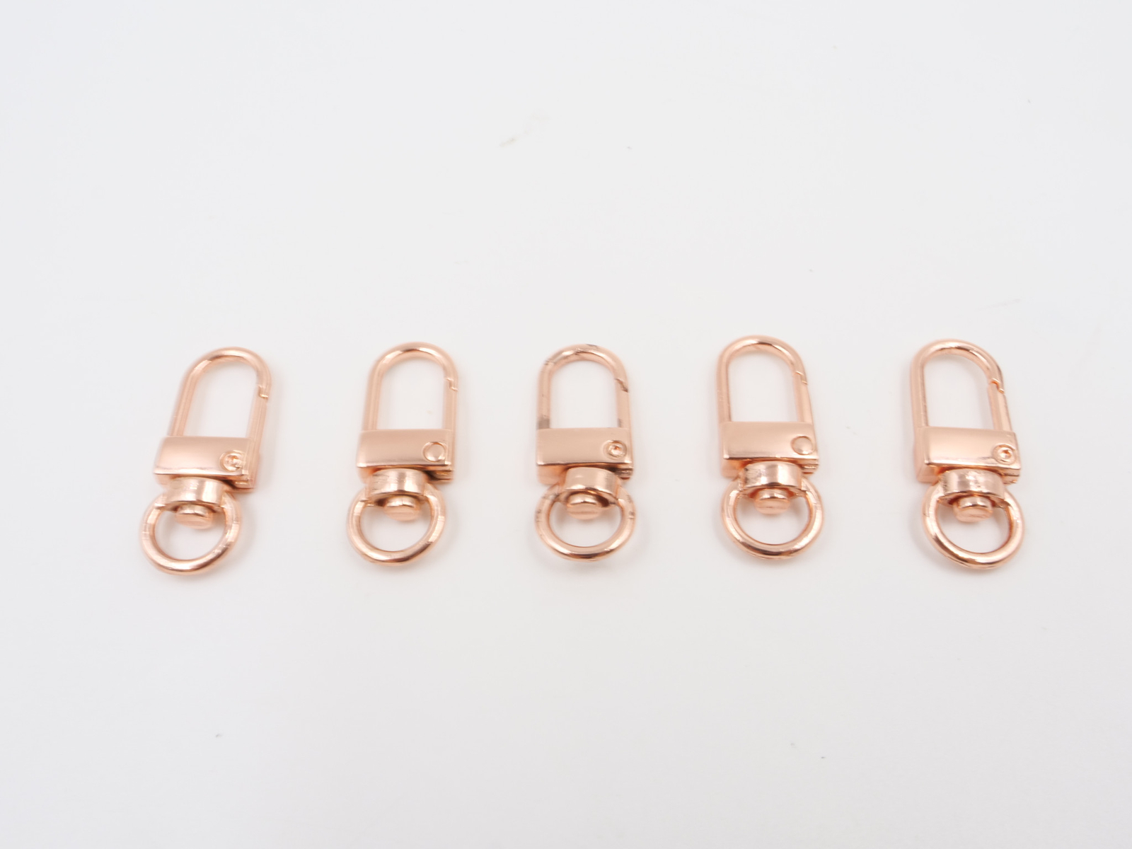 5 Pieces Rose Gold Spring Clip Clasp For Pet Dog Cat Tags