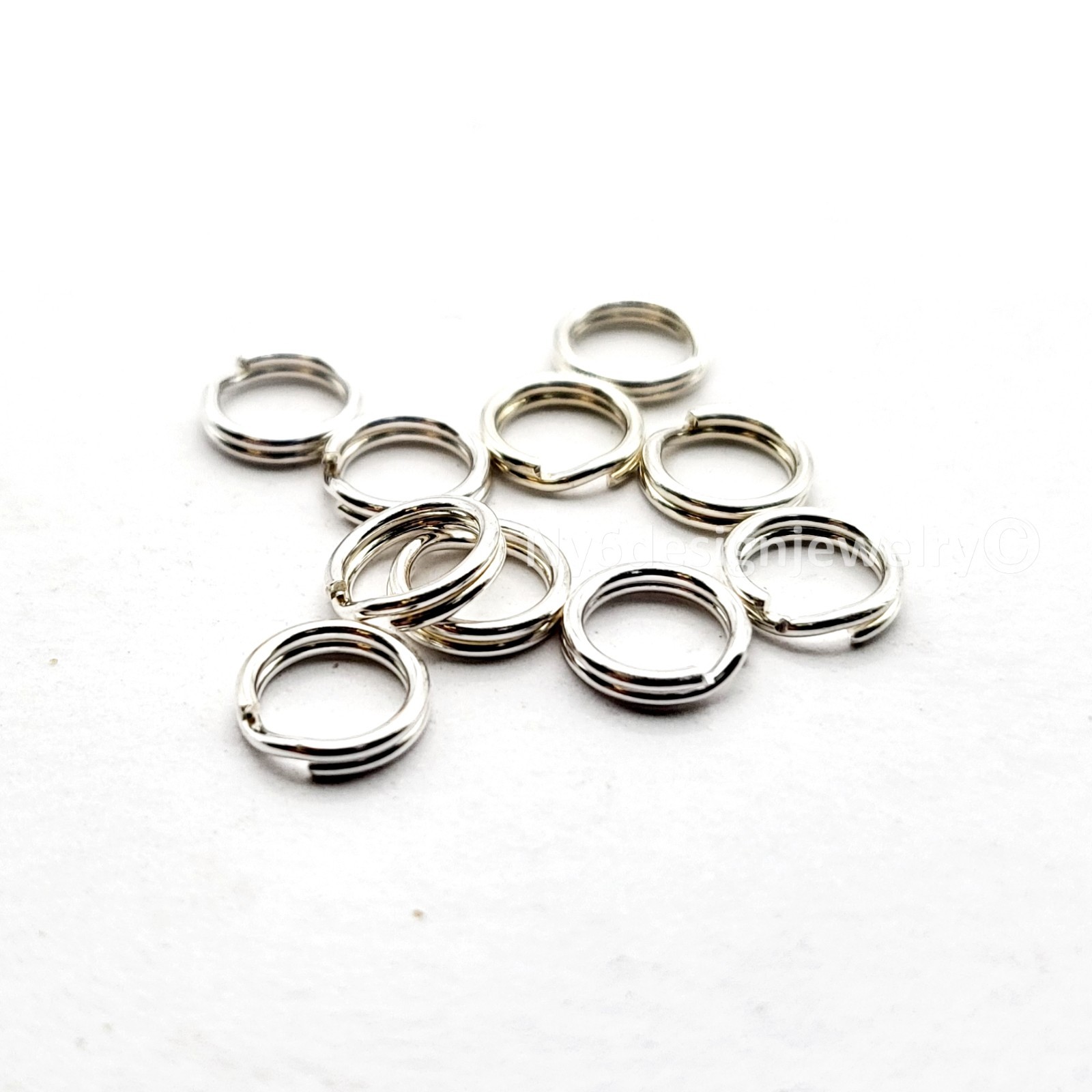 6mm 21 Gauge .925 Sterling Silver Split Rings – 10pcs Strong Round Connectors