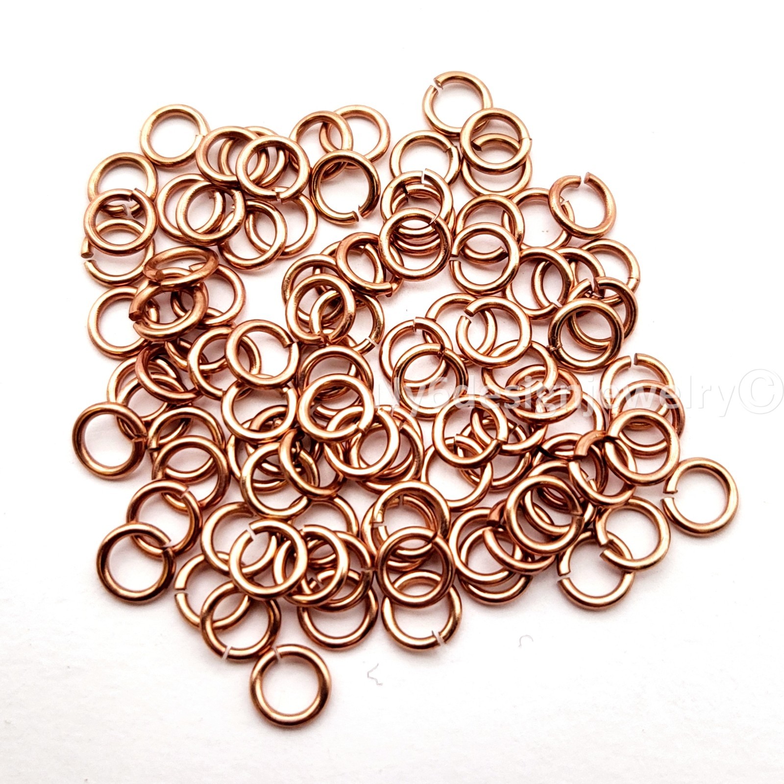 Shiny Copper Open Jump Rings 21 Gauge Round Connectors 4mm 5mm 6mm 7mm