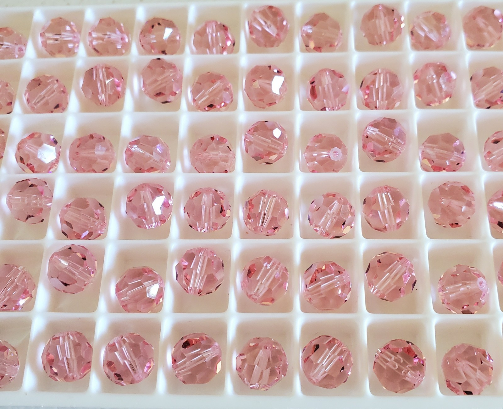 Swarovski 5000 8mm Round beads Light Rose (12pcs)