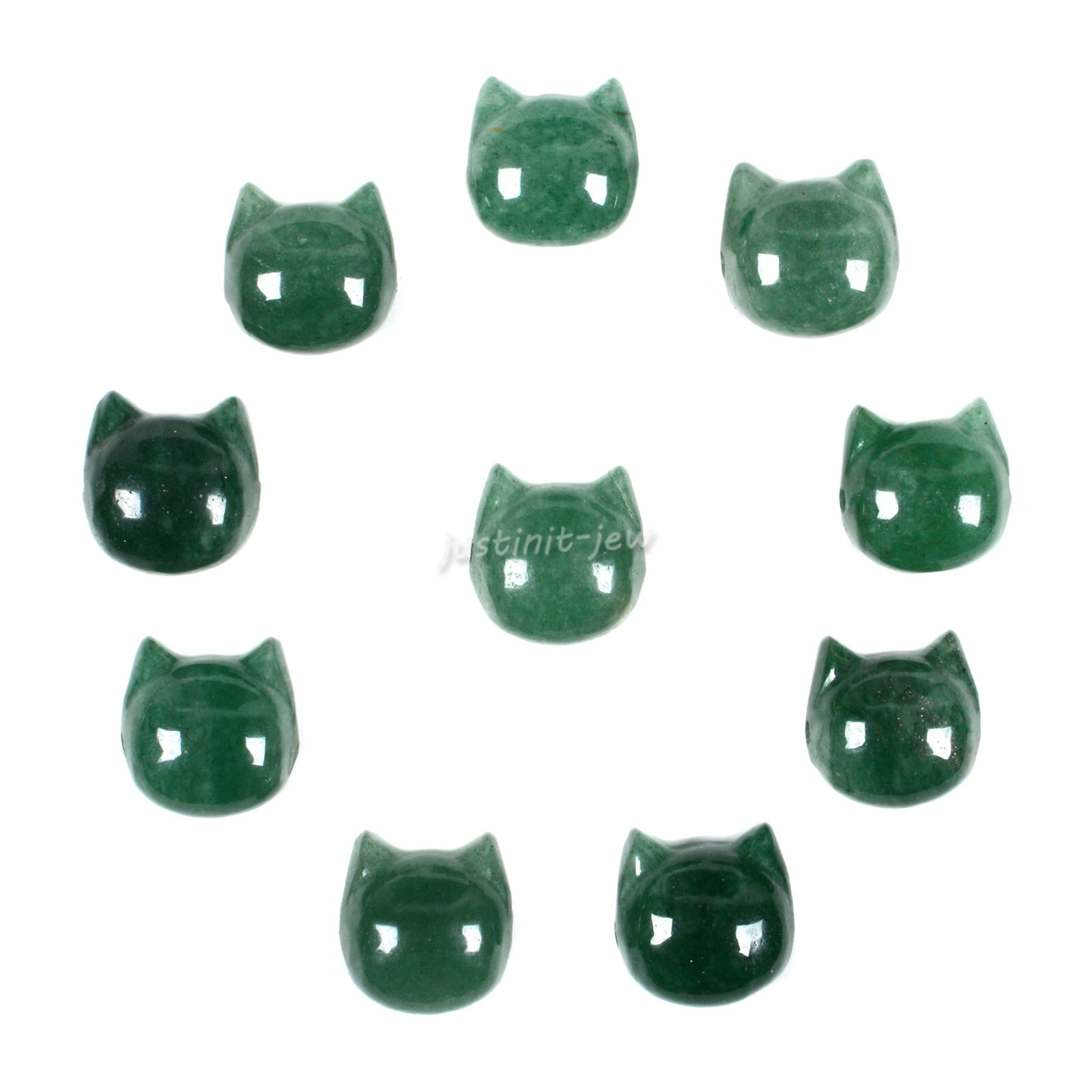 15mm Cat Head Gemstone fashion pendant bead Jewellery Making