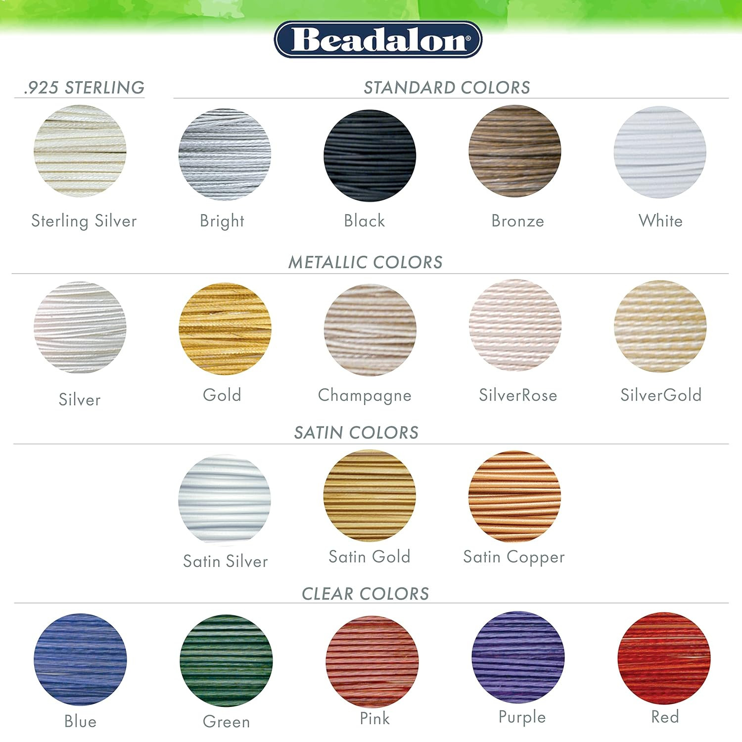 Beadalon 7-Strand Stainless Steel Beading Wire,Flexible & Durable Wire for Jewel