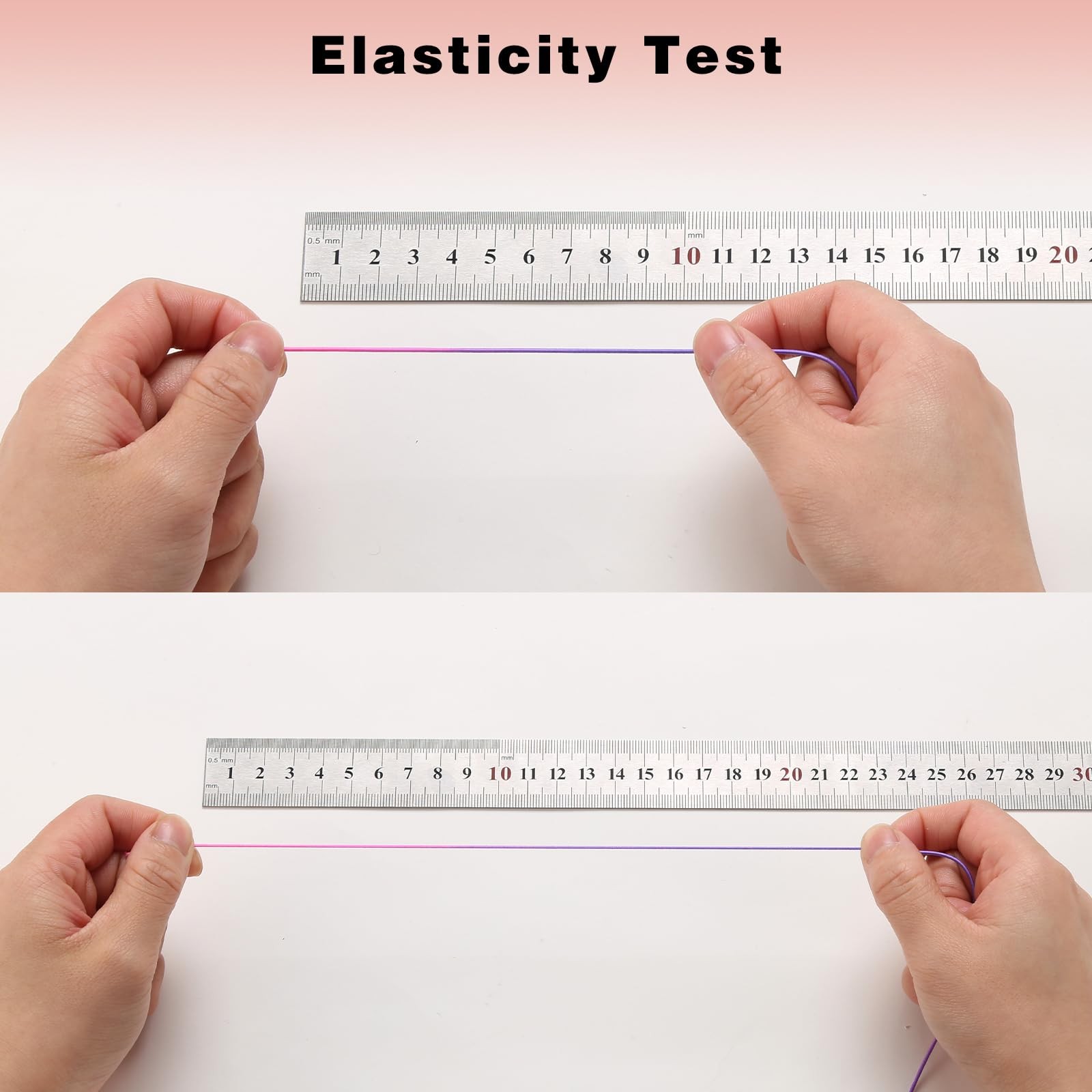 Elastic String for Bracelets 3 Rolls 495 Feet 1.0mm Stretchy Cord Jewelry Making