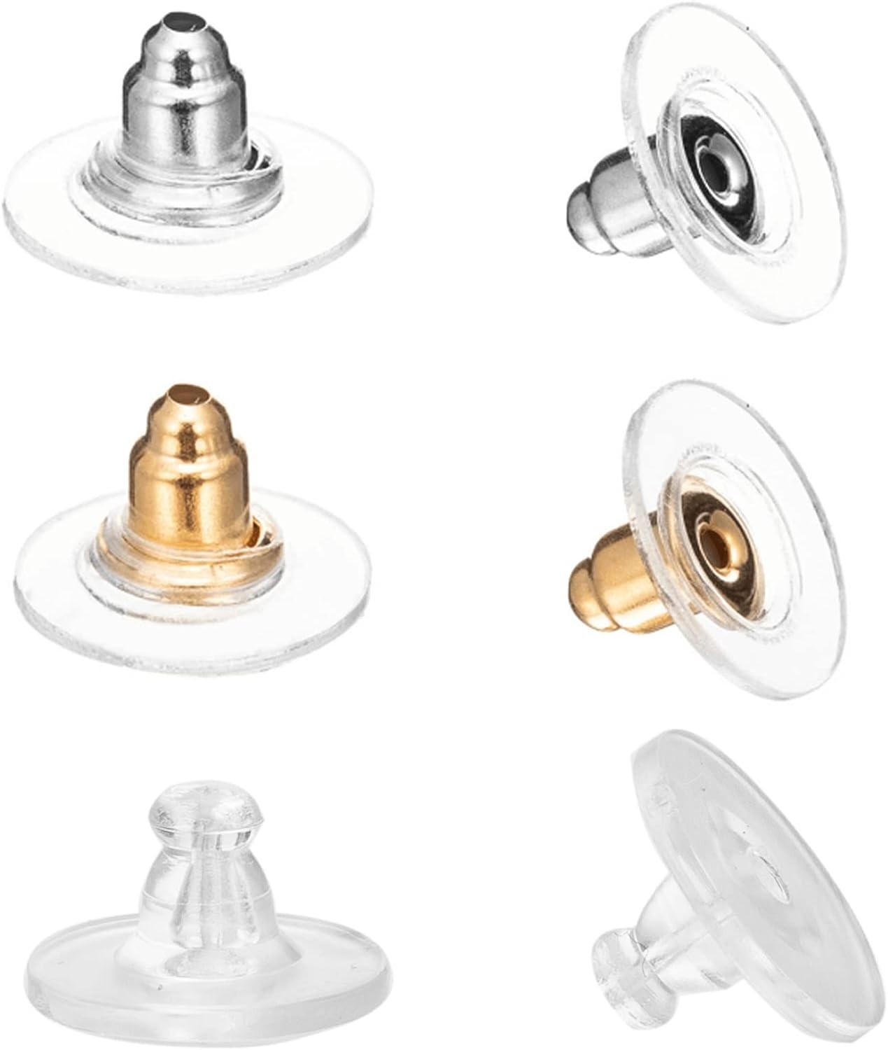 Hypo-Allergenic Earring Backs – 150 PCS for Studs & Droopy Ears, Easy to Use