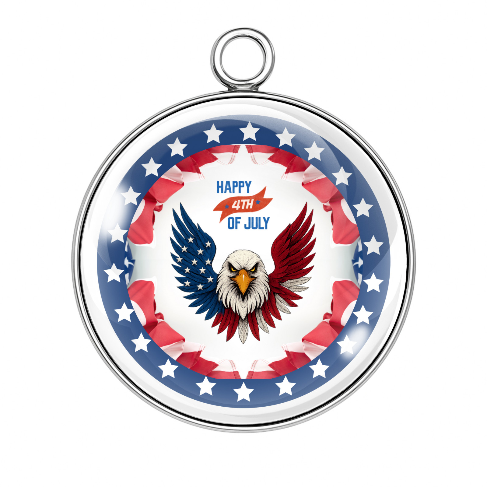🎖️ Patriotic Glass Cabochon Charms – Eagles, Flags & Freedom – DIY Jewelry