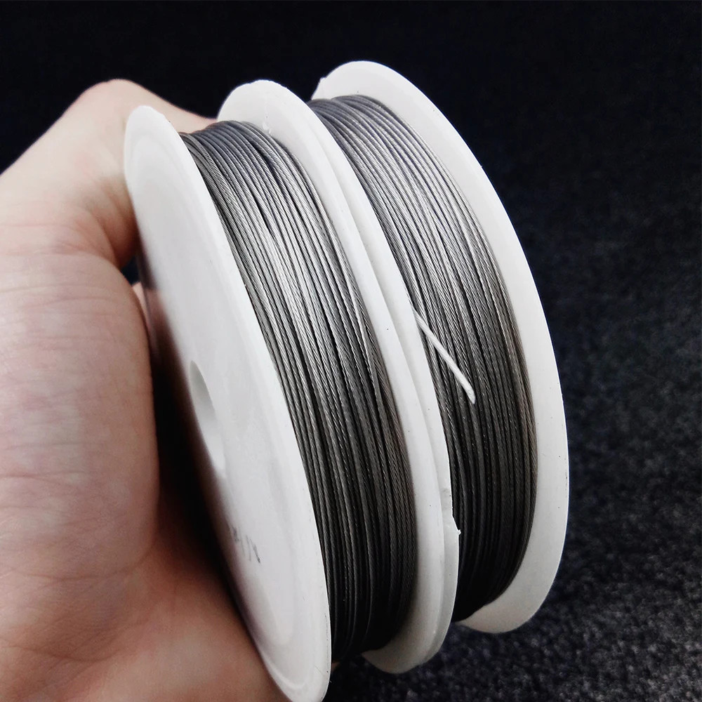 JHNBY 0.3~1.0mm Thin Stainless steel wire Beading Rope Cord Thread String