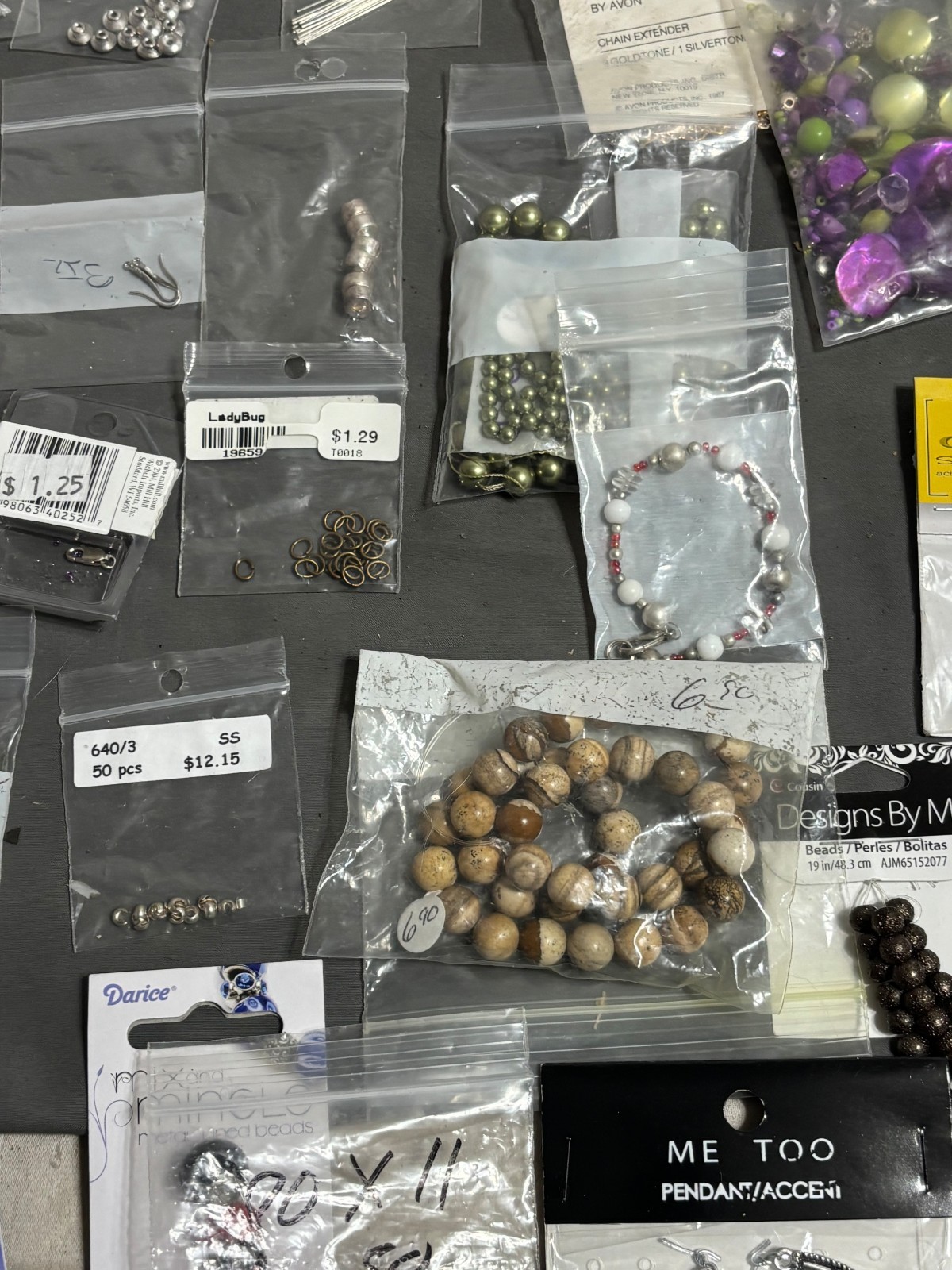 Large lot JEWELRY MAKING CRAFT Supplies BEADS Gems WIRE copper silver Gemstones