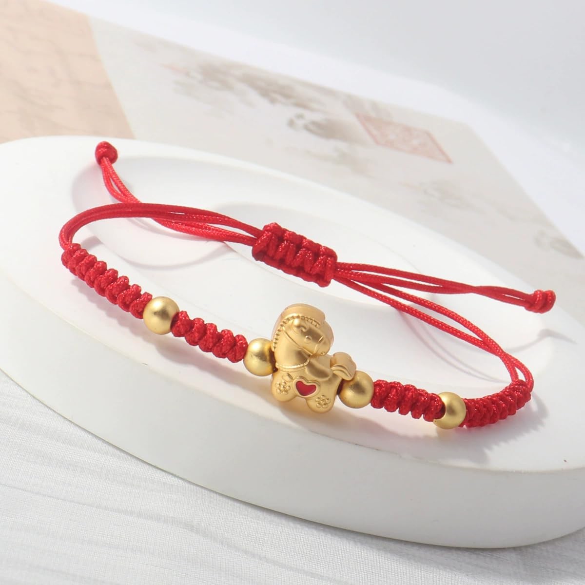 Chinese Year of the Horse Red String Bracelet – Golden Horse Charm Lucky Br – 11