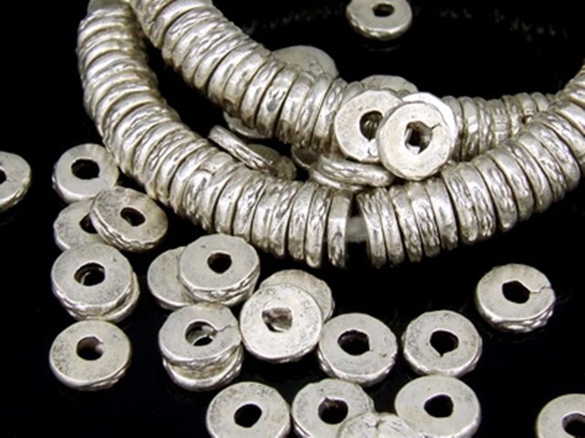 Silver beads Karen hill tribe handmade silver Daisy prin spacer 5mm bead