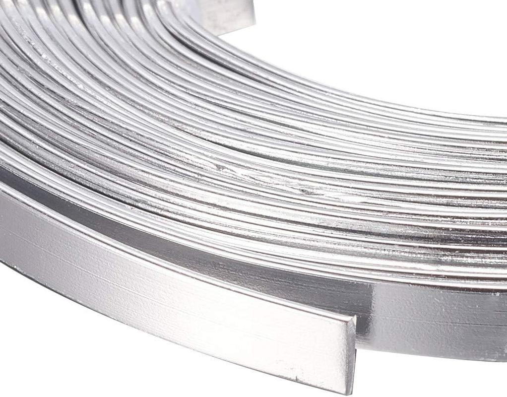 5 Rolls 3mm Wide Flat Jewelry Artistic Aluminum Wire Silver 18 Gauge About 6….