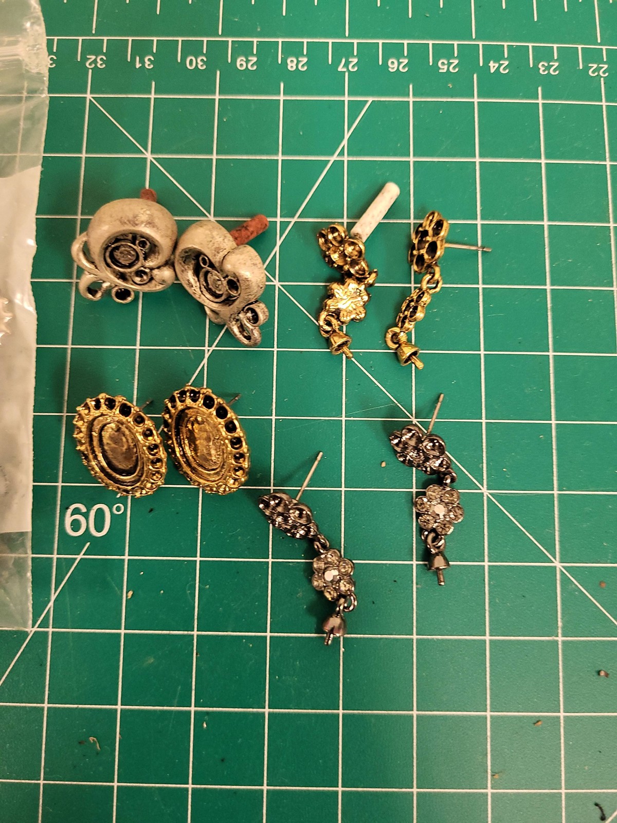 Jewelry Making Lot Earring Posts Charms Findings Beads Supplies Craft DIY