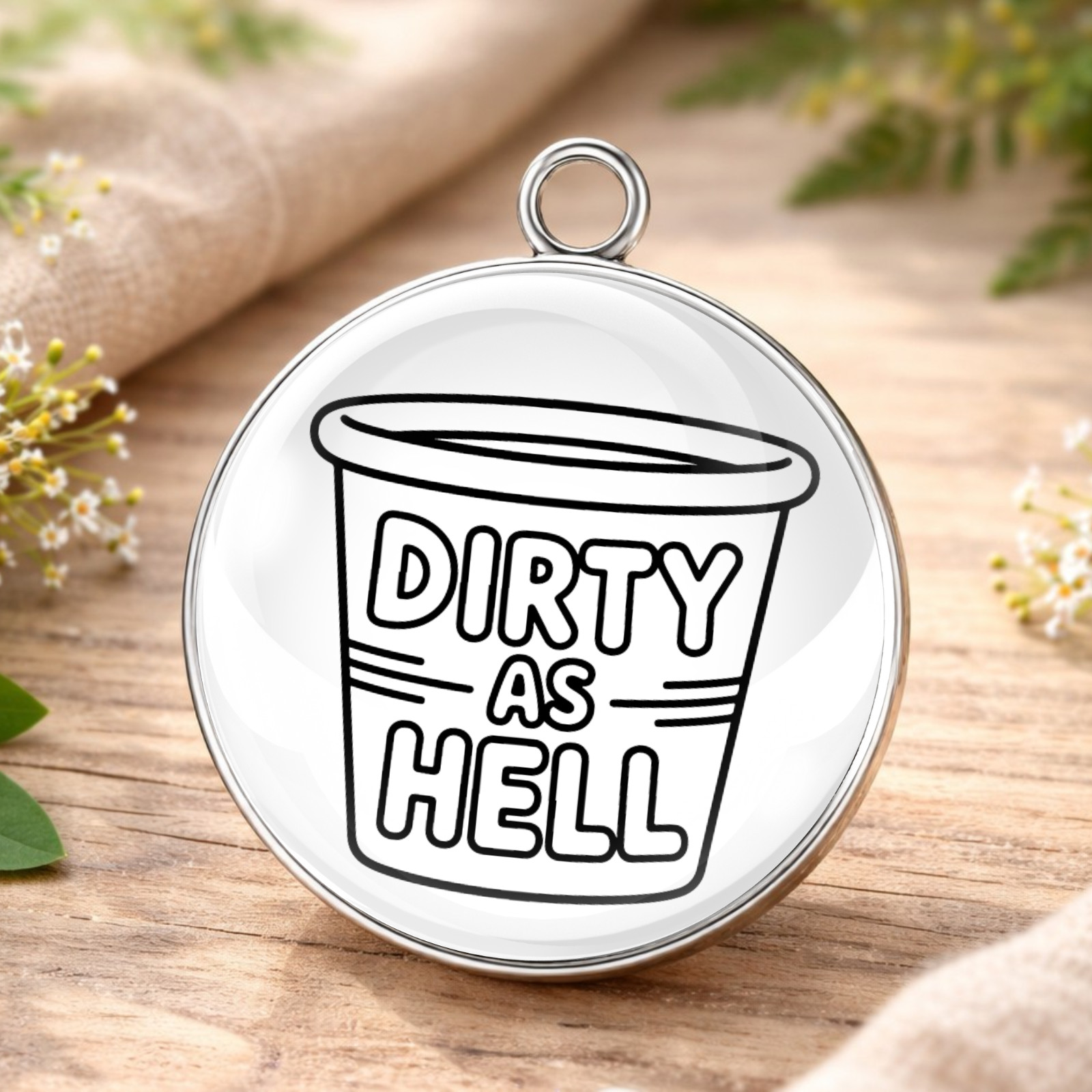 Crude & Rude Quote Charms – Funny Adult Glass Cabochon Charms | DIY Jewelry