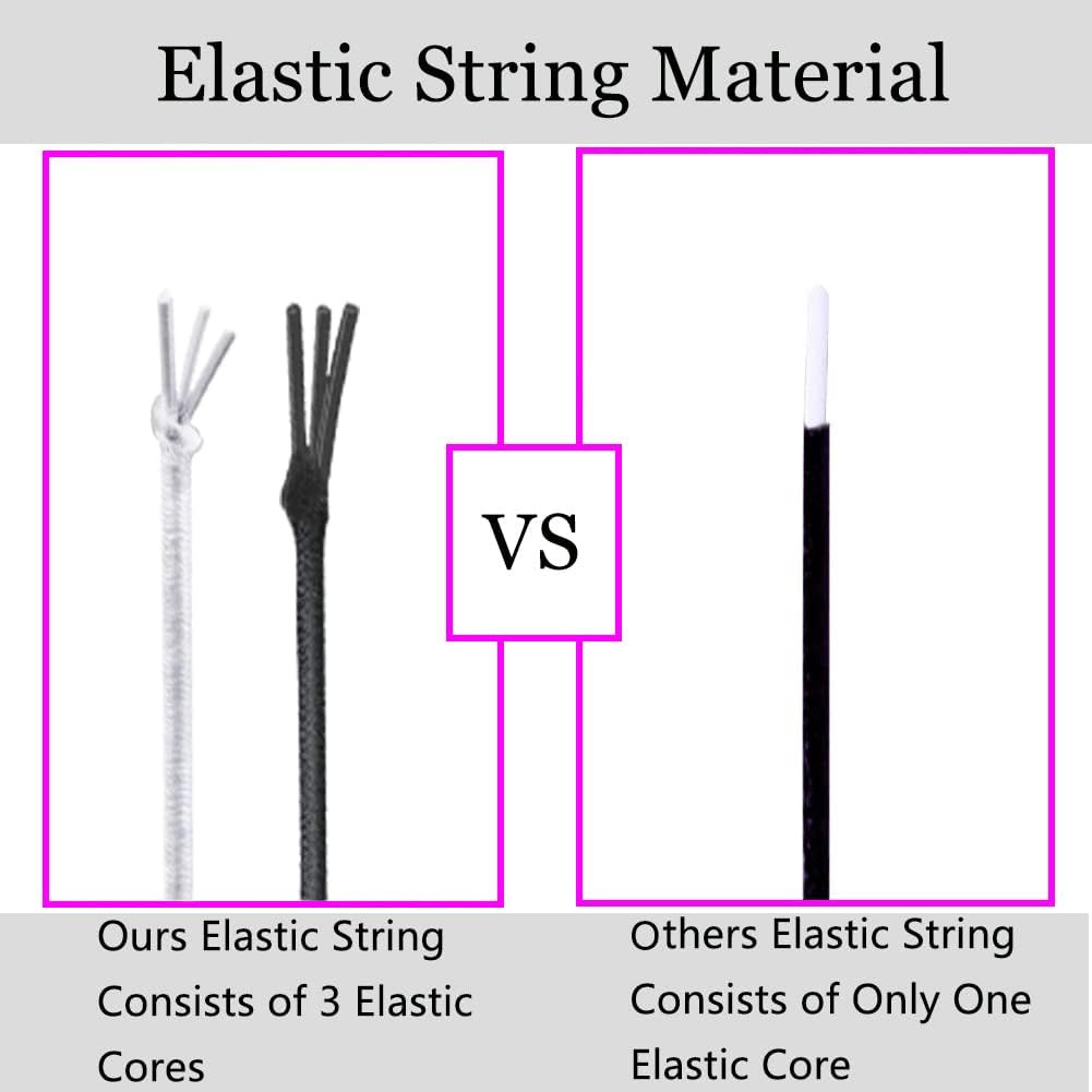 Stretchy String for Bracelets, 4 Rolls 1 mm Sturdy Elastic String Elastic Cord f
