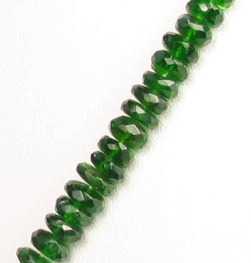133cts Natural Green Chrome Diopside Faceted Strand | 5.5×3.5mm to 6×2.5mm |
