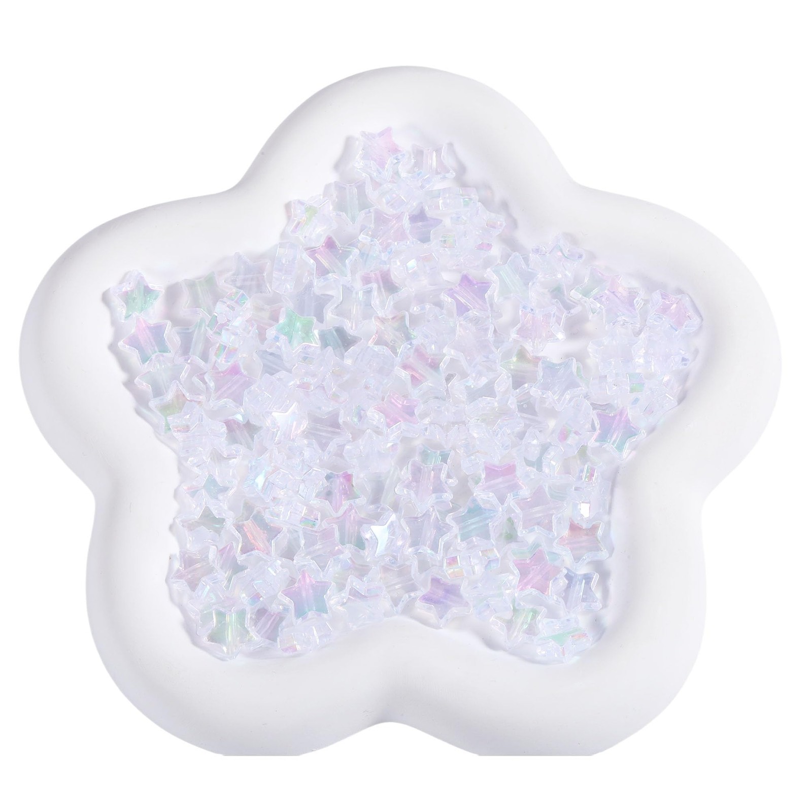 Carporay 800PCS AB White 11MM Pearl Beads Star Beads, Cute Beads for Bracelet…