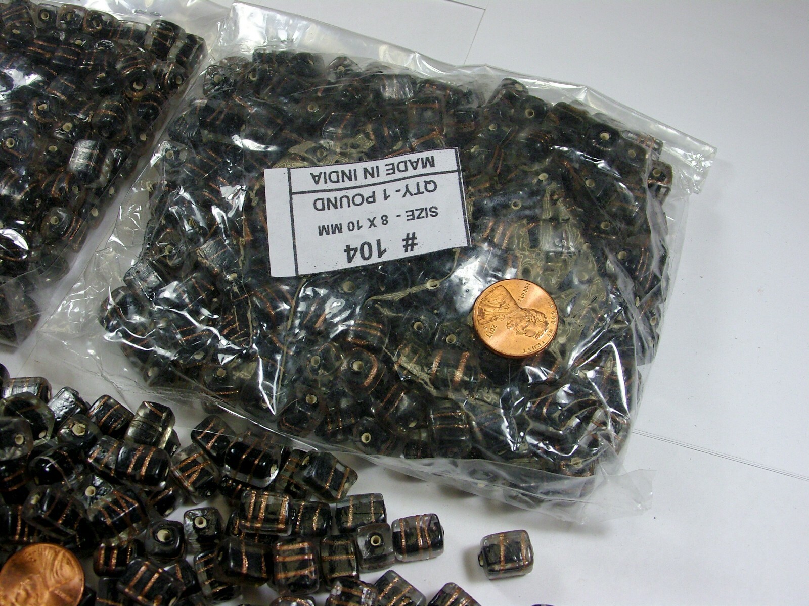 2 Pounds India Handmade Glass Beads 540 Pieces Wholesale Bulk Lot (BN-2)