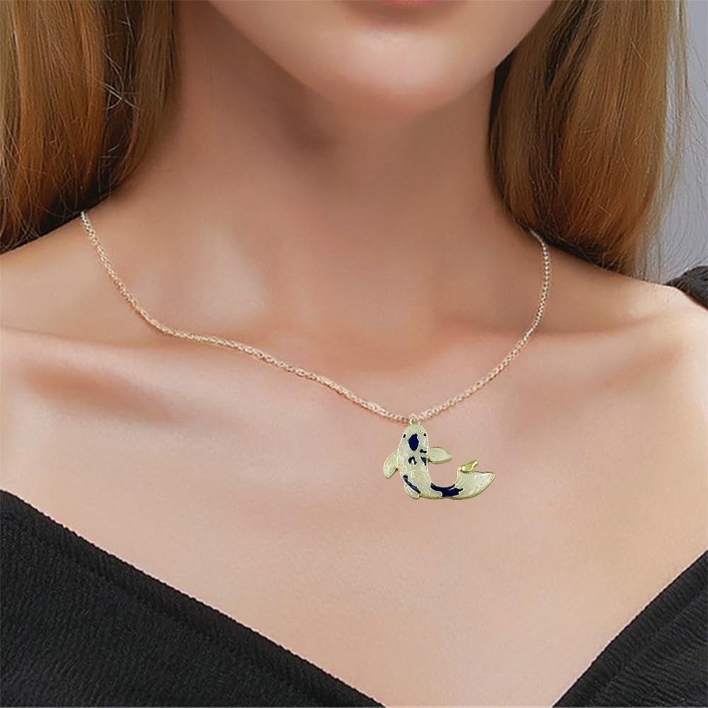 10 Pcs Enamel Koi Fish Beads Goldfish Beads Ocean Fish Bead for Bracelet Ne