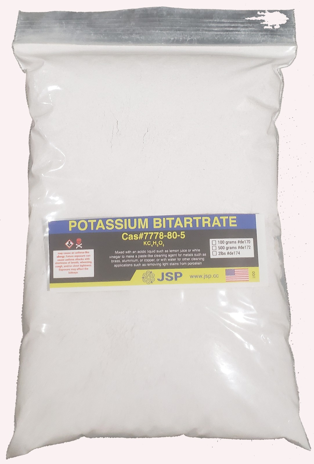 JSP®POTASSIUM BITARTRATE 100 grams