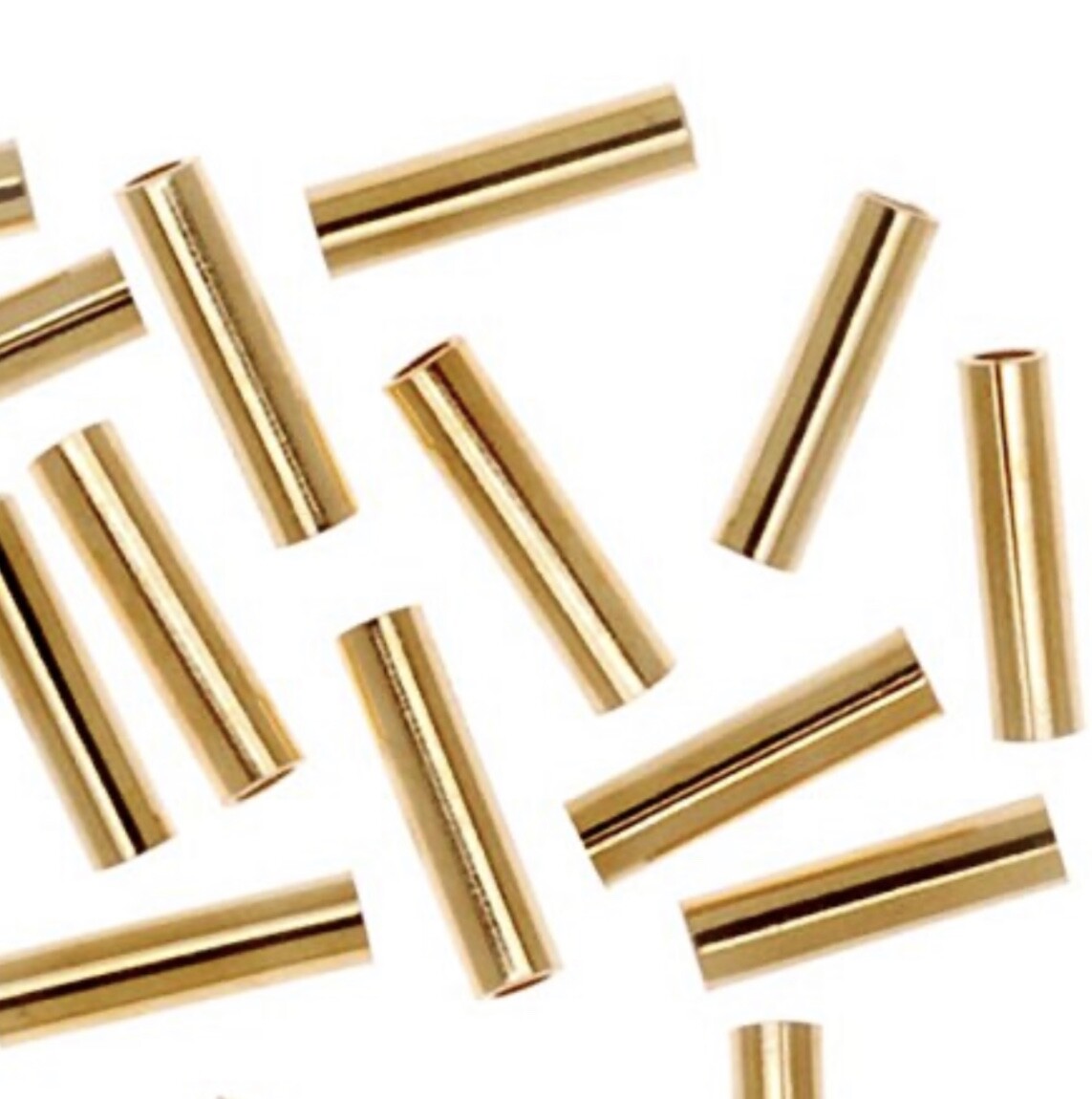 14k Gold Filled 1x4mm Tube Beads 100pcs #6603-4