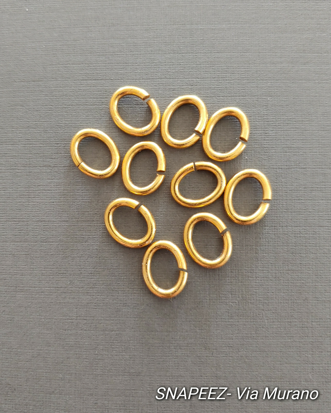 SNAPEEZ® II ULTRAPLATE® 24 kt. Russian Gold Oval Jump Ring 10x8mm. Made in USA.