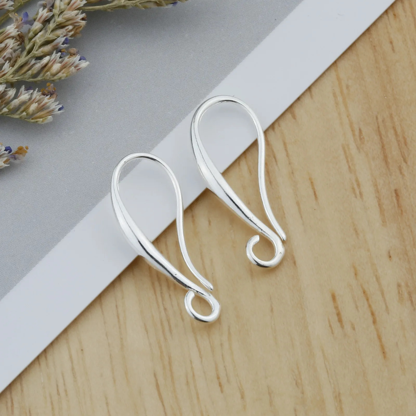 10/20/50PCS Jewelry Findings Real Pure 925 Sterling Silver Jewelry Six