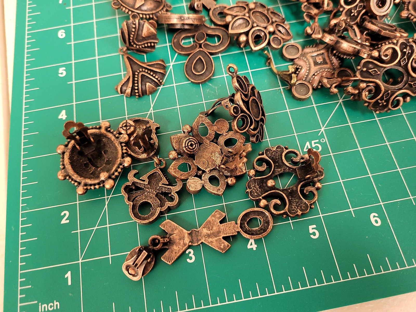 Steampunk Embellishment Bronze Tone Charms Earring Clip Mixed Lot Jewelry Making
