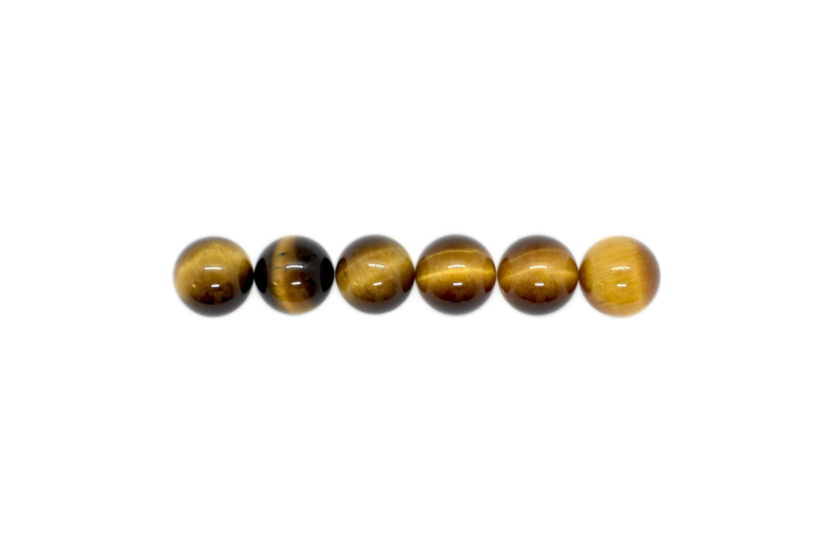 Tiger’s Eye Round Flat Back Cabochon 5mm or 6mm, 1-12 Pieces