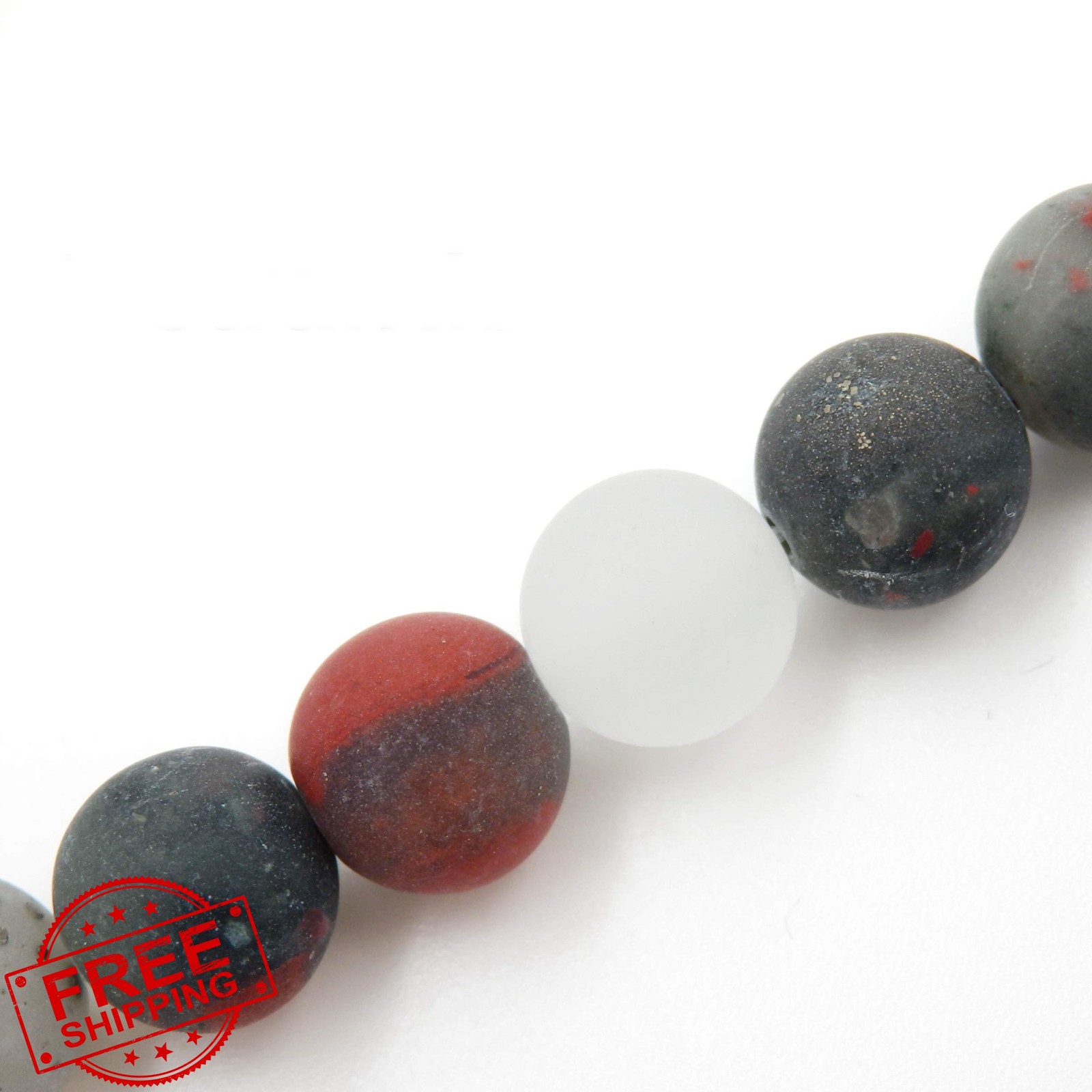 malahill African Bloodstone Matte 4mm Beads