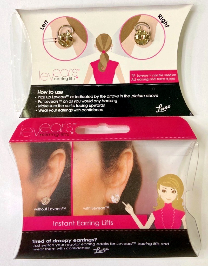 Levears 1 Pair Sterling Silver 2 Pair Stainless Steel Earring Lifts