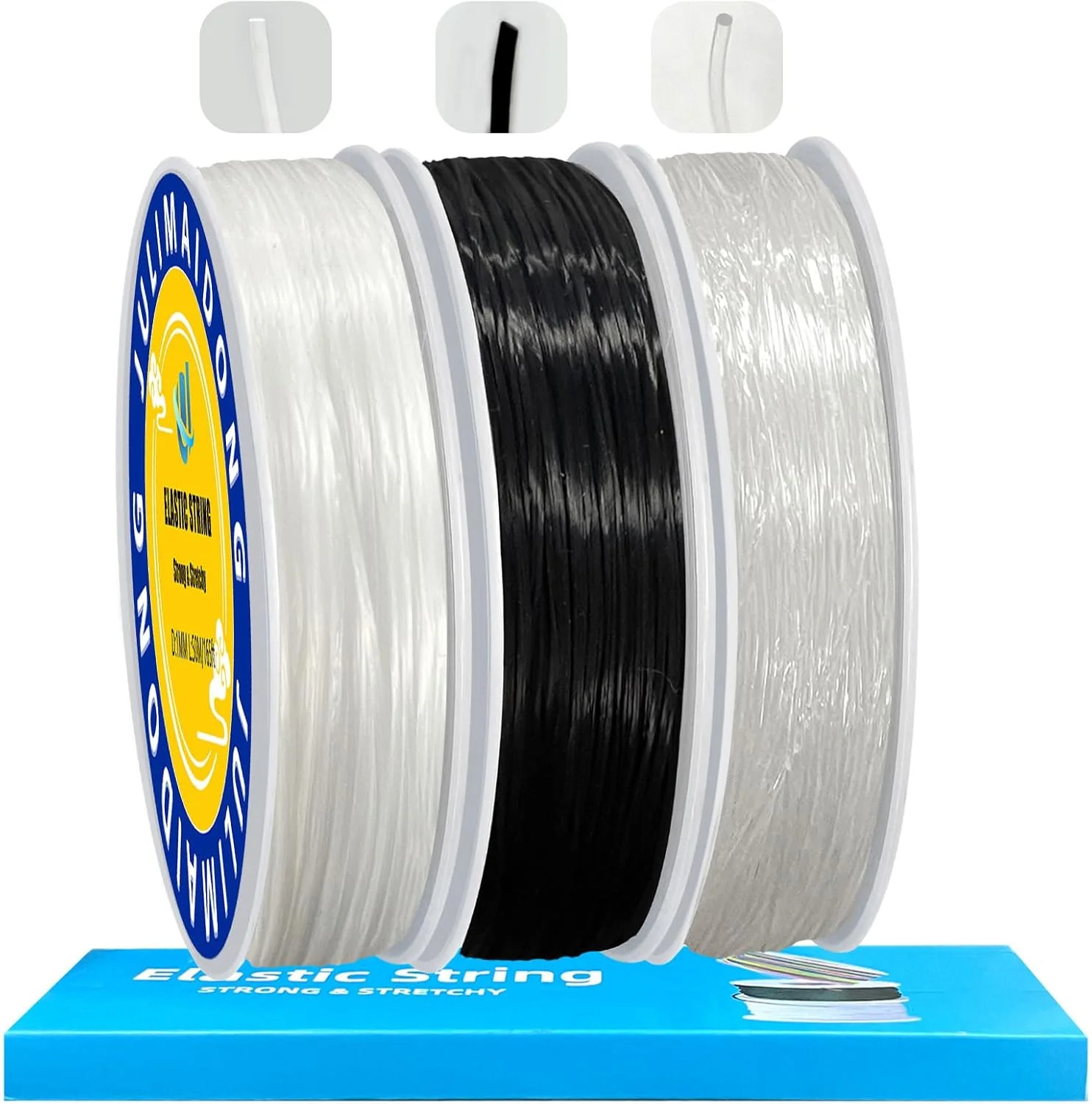 0.8mm Elastic Bracelet String Cord, Crystal Stretch Bead Cord for Bracelets Jewe