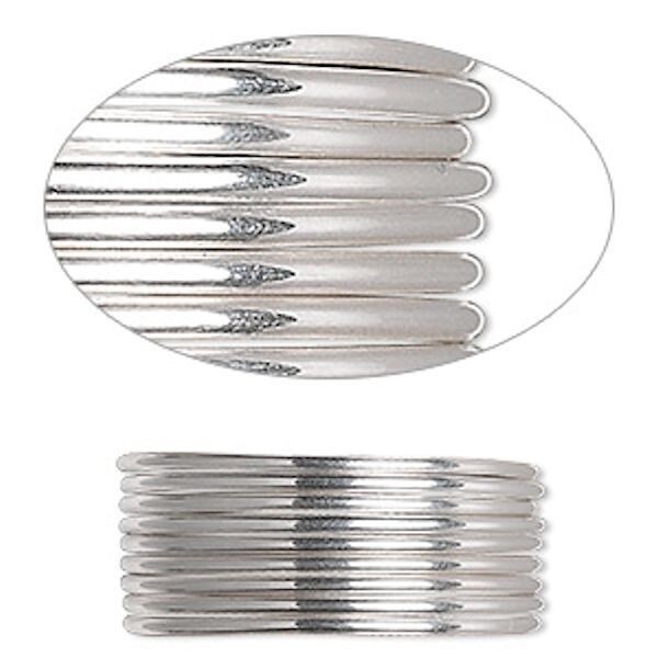 Wire, 5 Feet Sterling Silver Dead Soft 18 Gauge Half Round Wrapping Wire