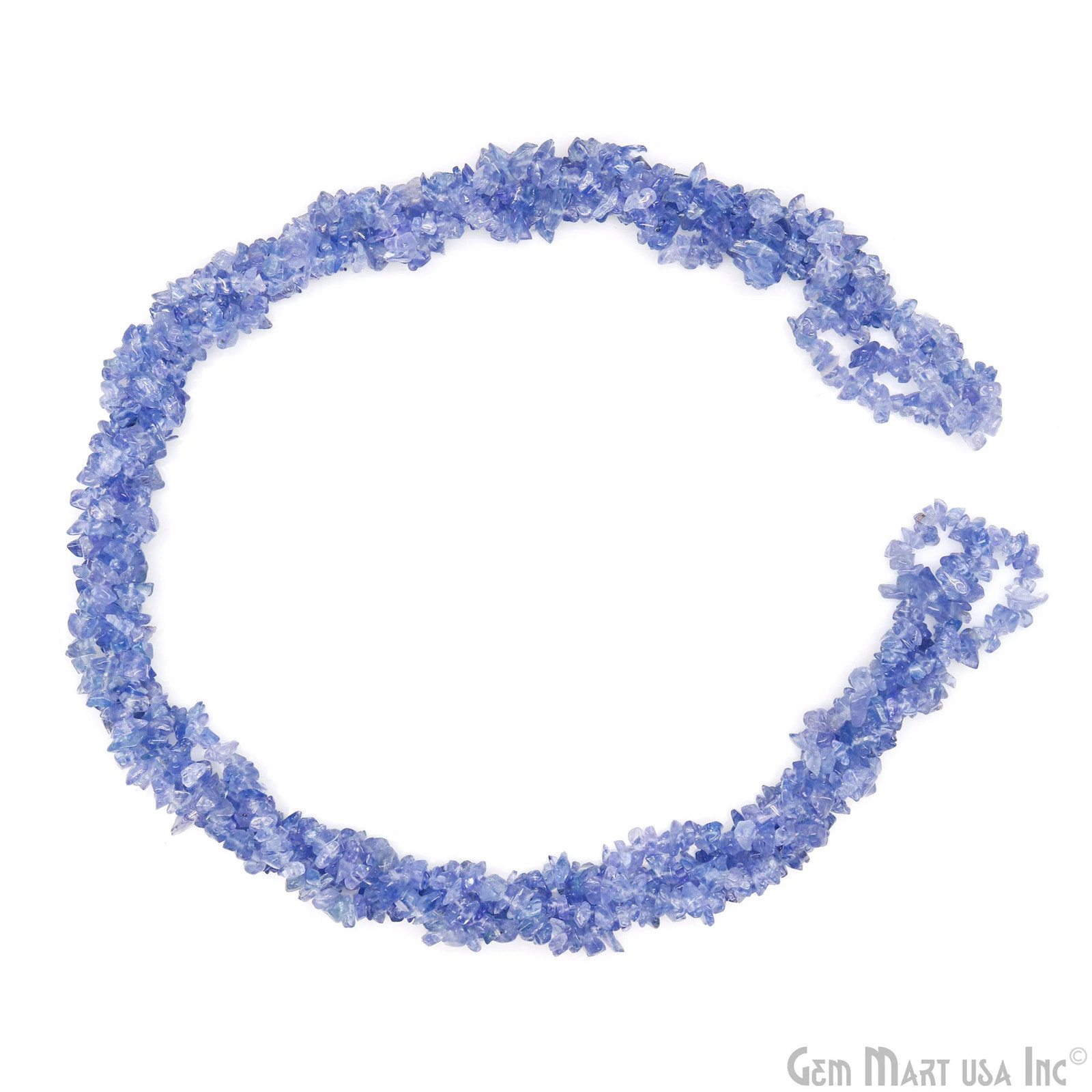 Tanzanite Gemstone Chip Beads, 100% Natural Gem Strand, Polished, 3-7mm, 34 Inch