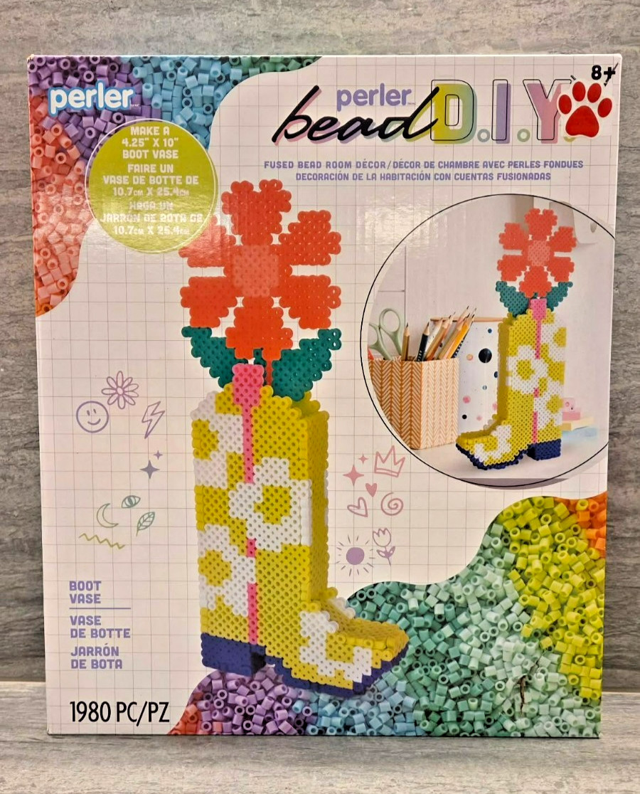 Perler Bead DIY Room Decor -Makes a Boot Vase – 1980 Pieces