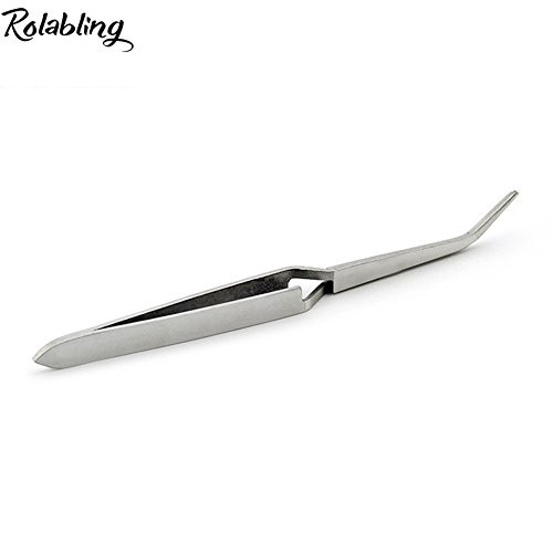 Nail Art Tweezers Manicure Rhinestones Picking Tools Clip Stainless style-1