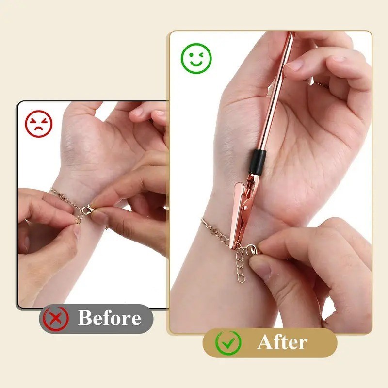 3 Colors Metal Bracelet Helper Tool Easy Jewelry Aid Bracelet Necklace Helper