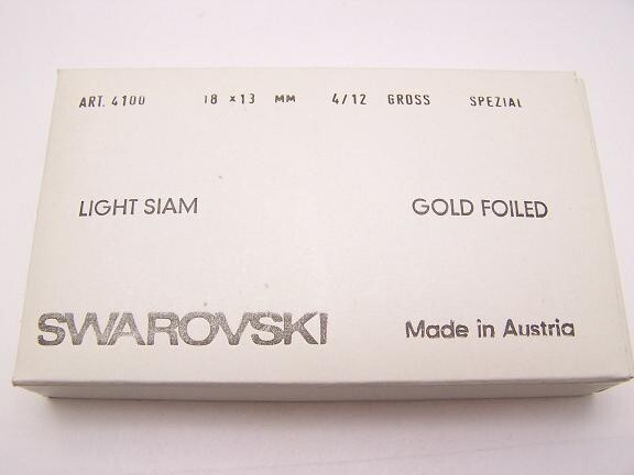 Light Siam GF (18x13mm) Vintage Swarovski 4100 Oval Faceted Crystal Stones