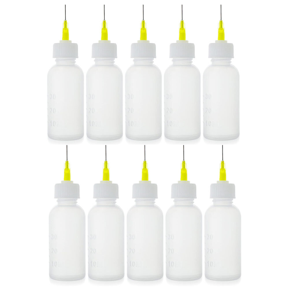 10/20xNeedle Tip Bottles Set 30/50ml Squeeze Plastic Bottles Oil Liquid Glue Ink