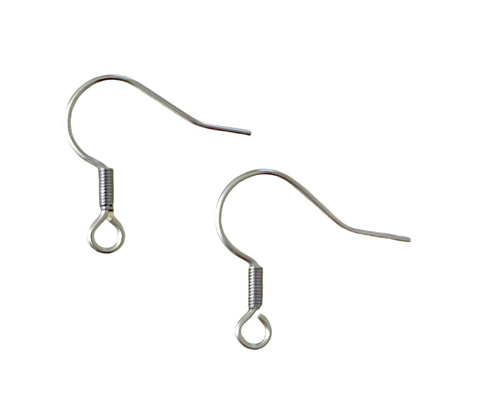 20 Solid Stainless Steel Fishhook Earwires Earring Hooks Wires Bead Findings
