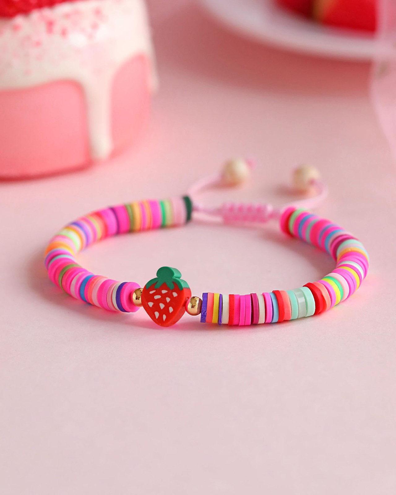 Berry First Birthday Decor Gifts for Girls, 1 Year Old Bracelet Sweet One Decora