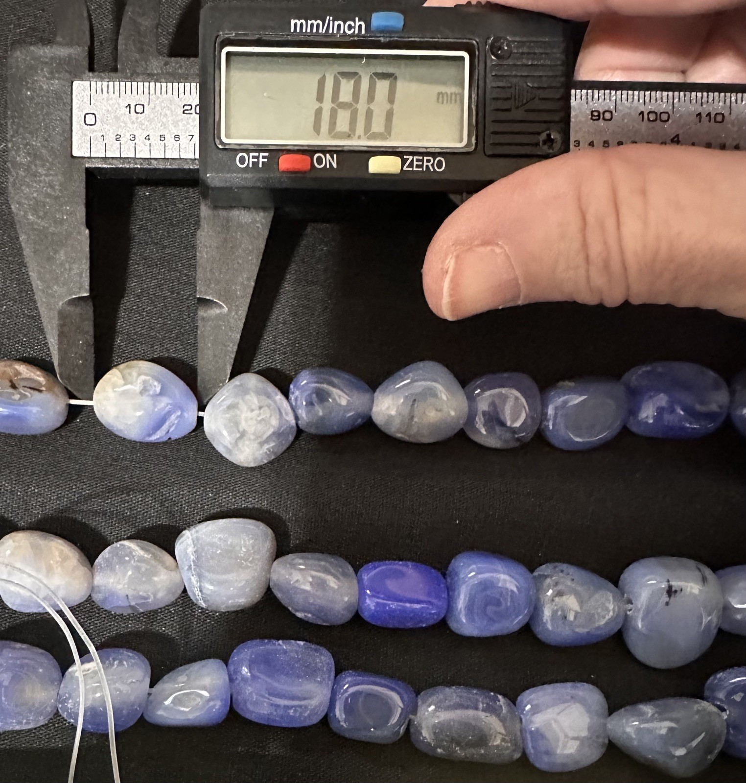 1.5 strands Blue Agate Freeform Nugget Beads Fire Mountain Gems ￼jewelry making