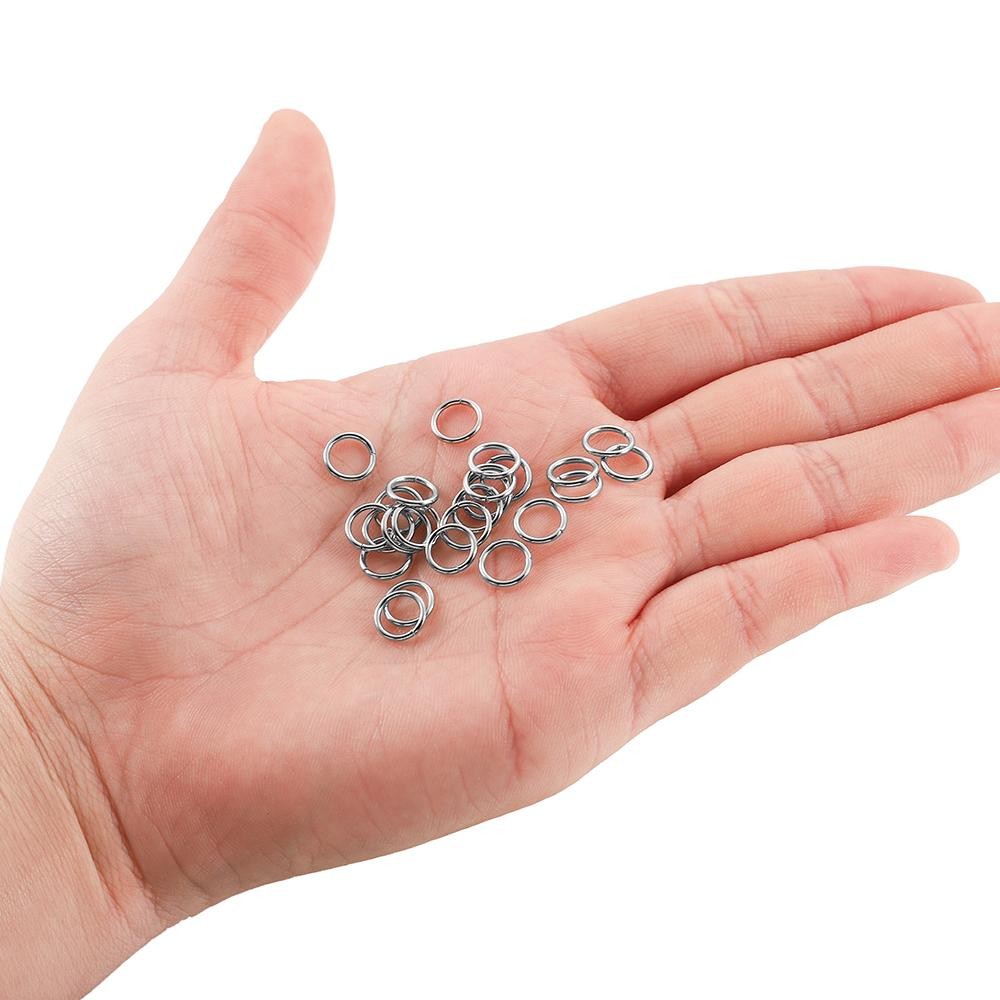 1050pcs Stainless Steel Open Jump Rings Jewelry Making Connectors Split Rings Ac