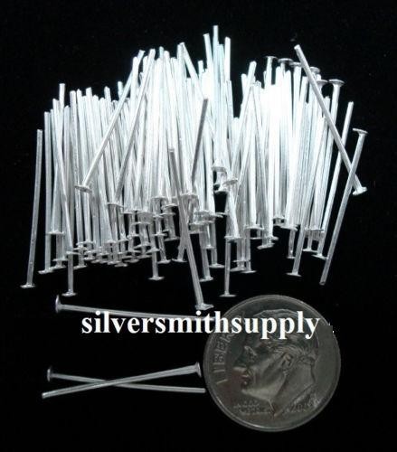 Silver plated jewelry head pins 100 3/4 in 20 ga fhs002