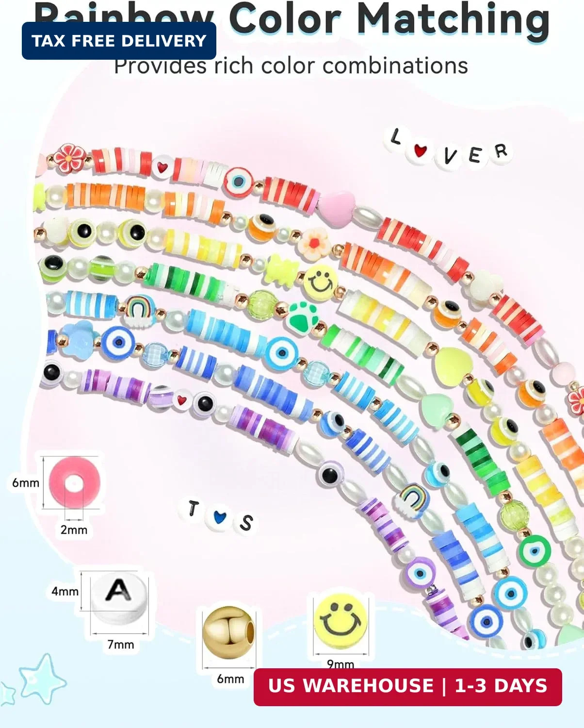 1000PCS+ Bracelet Making Kit, Friendship Jewelry Necklace Bracelet Kit 24 Colors