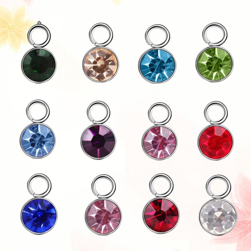 12 Pcs Little Birthstones People December Earrings Charms Bulk Birthday